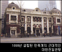 1899년 설립된 민족계의 근대적인 대한천일은행