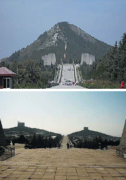 Empress Wu Zetian Qianling Mausoleum, which houses the tombs of Empress Wu Zetian and Empress Gaozong