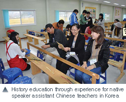 History education through experience for native speaker assistant Chinese teachers in Korea