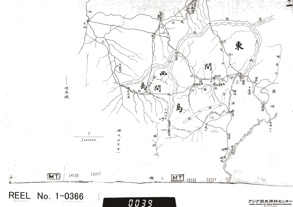 『간도시찰보고서(間島視察報告書)』에 첨부된 《간도지도》, 1907