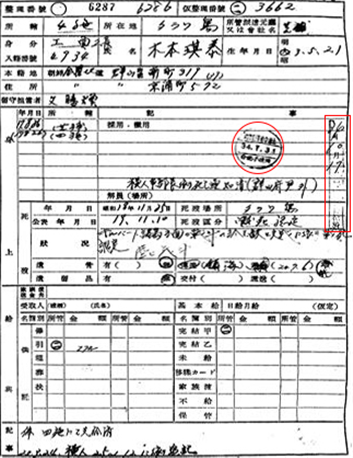 해군군속신상조사표