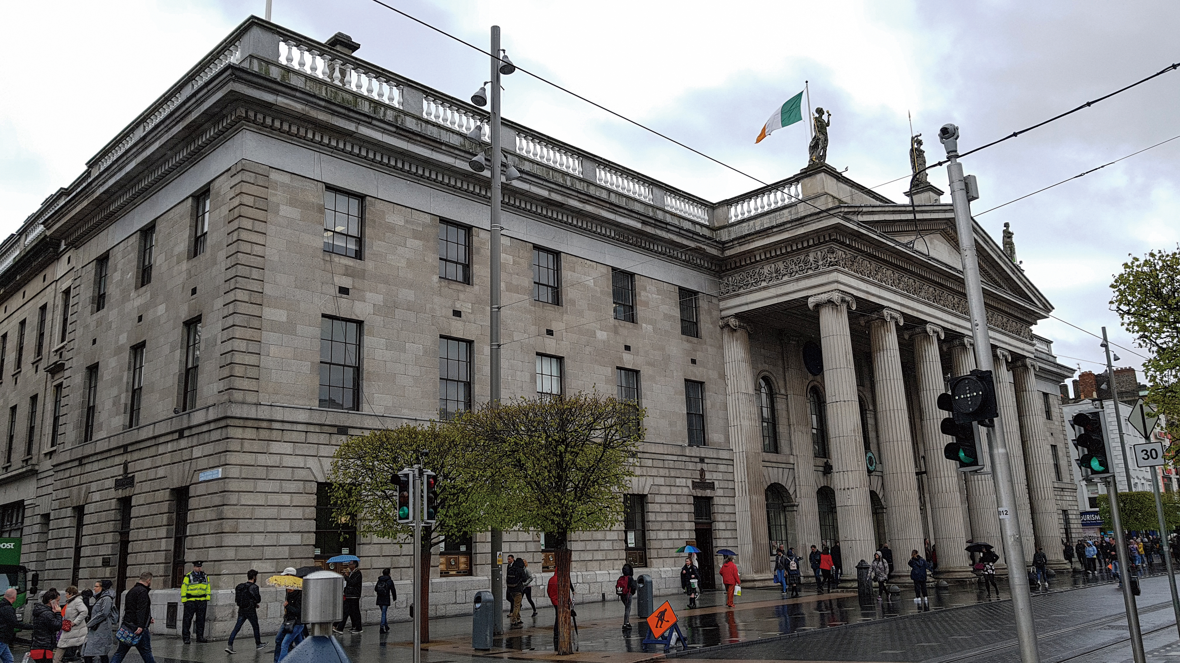 a panoramic view of The GPO Museum, which was established at the General Post Office, the site where Easter Rising occurred