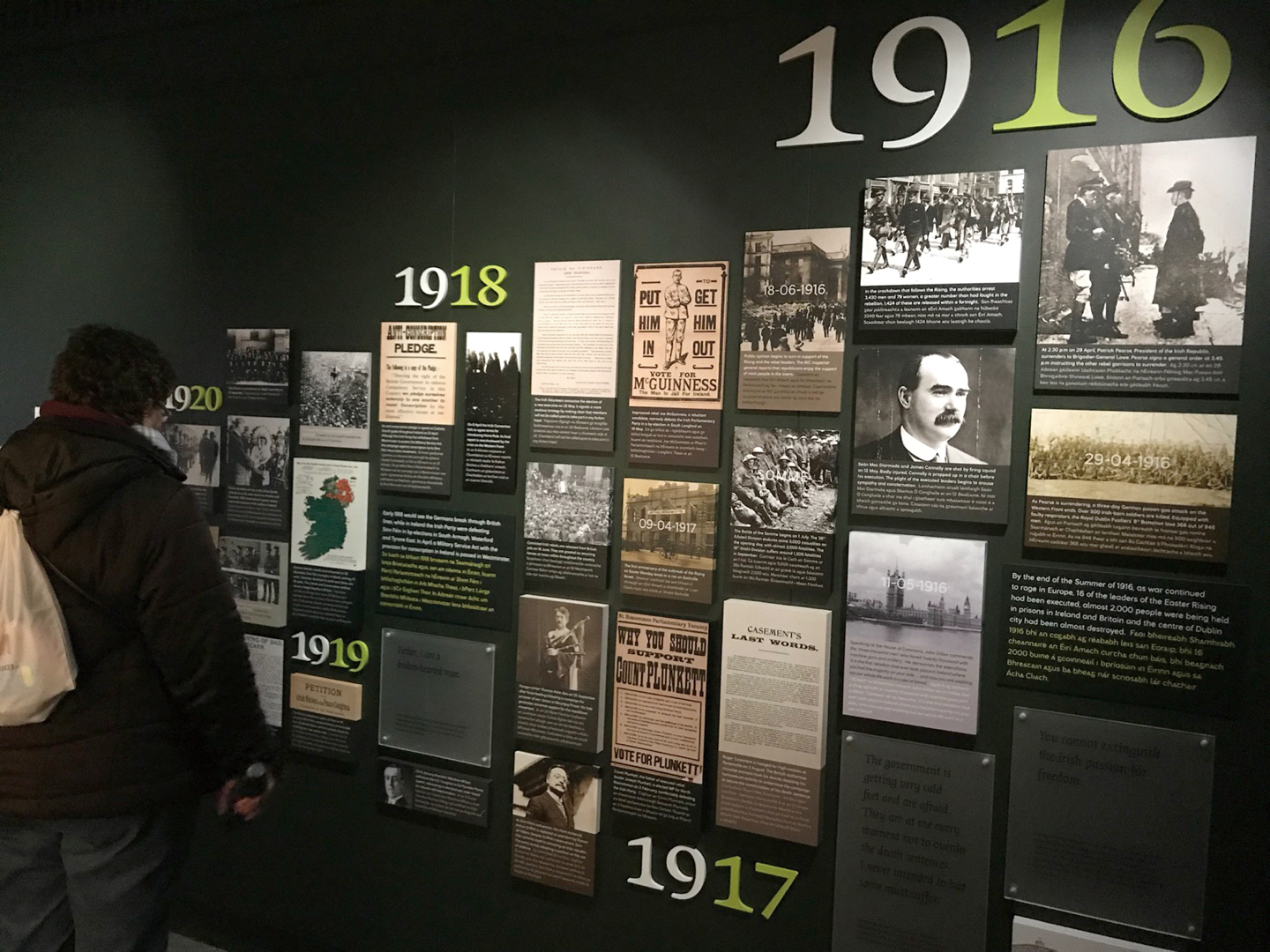 pictures of Easter Rising on display at The GPO Museum