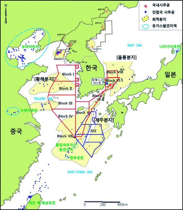 사진1_우리나라의 대륙붕 광구와 JDZ (출처 한국석유공사)