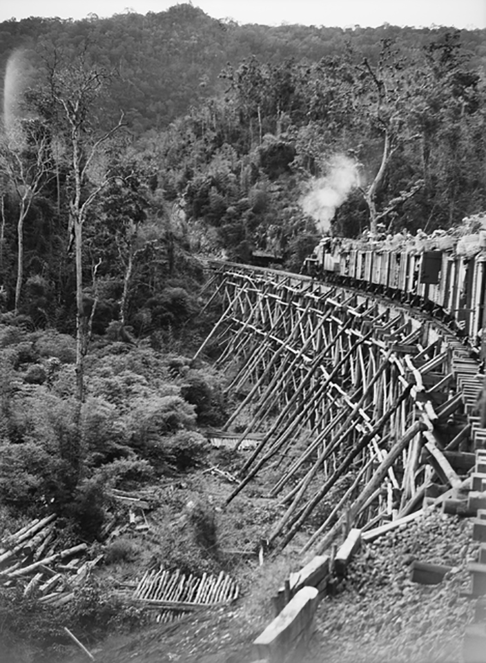 The Thai-Burma Railway, filmed on October 19, 1945 (Source: Australian War Memorial)