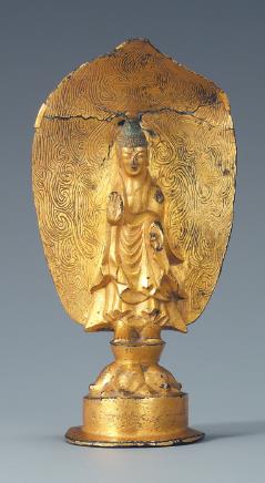 Yeonga Era Standing Gilt-bronze Buddha